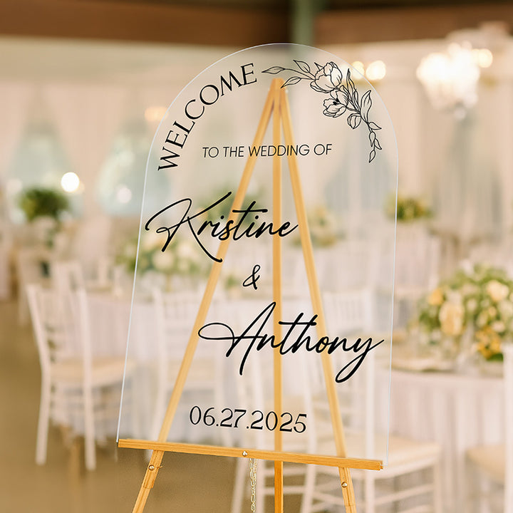 Bride & Groom's Welcome Arch Sign For Wedding