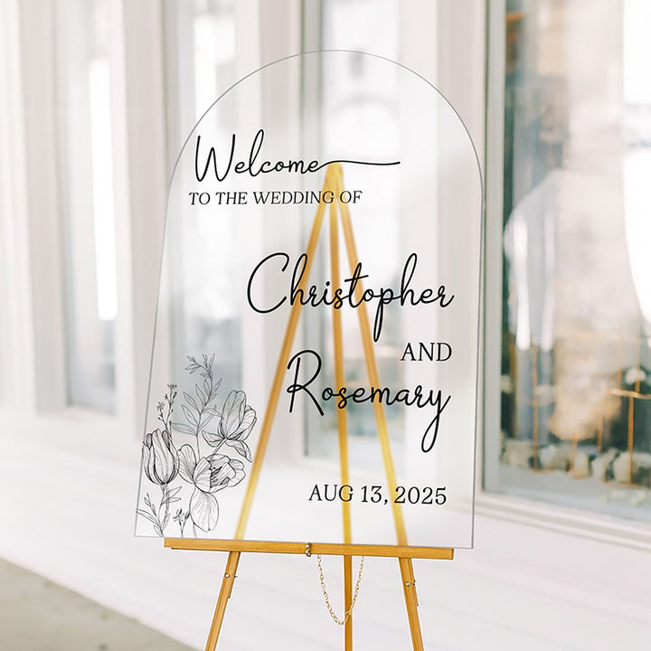 Bride & Groom's Welcome Arch Sign For Wedding