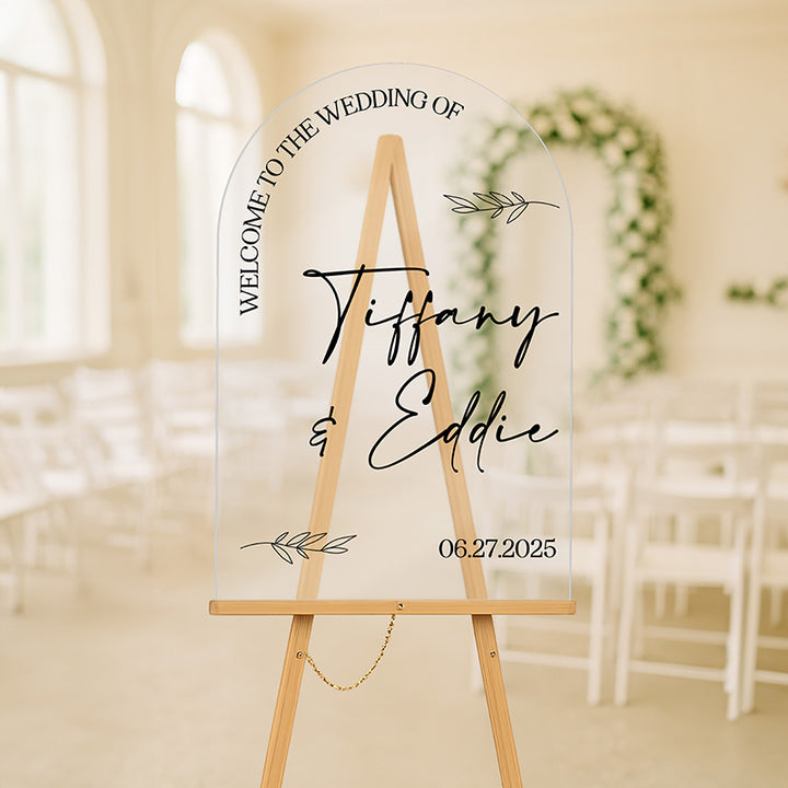 Bride & Groom's Welcome Arch Sign For Wedding