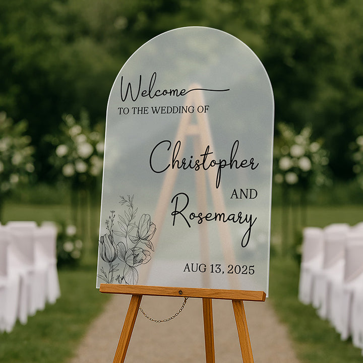 Bride & Groom's Welcome Arch Sign For Wedding