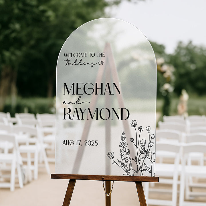 Bride & Groom's Welcome Arch Sign For Wedding