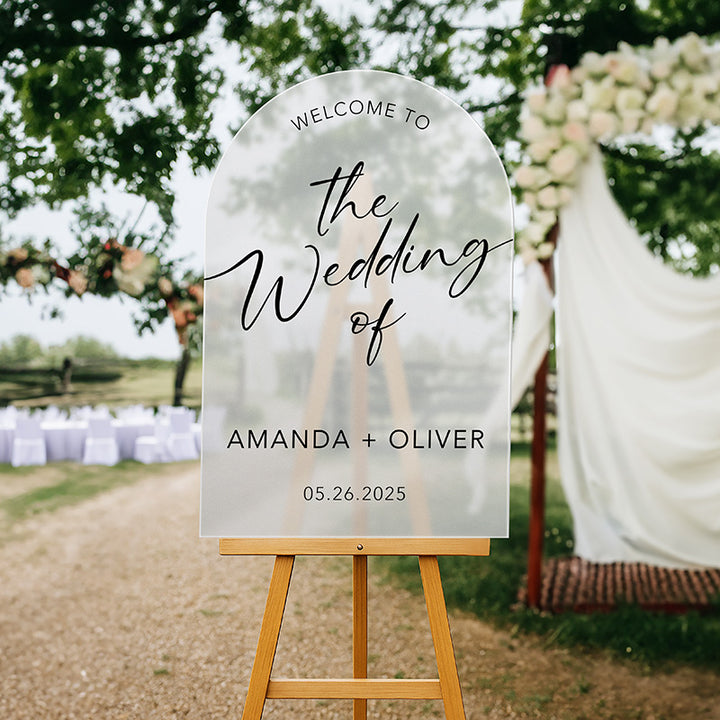 Bride & Groom's Welcome Arch Sign For Wedding