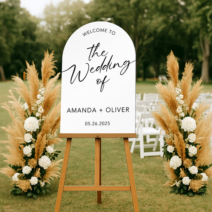 Bride & Groom's Welcome Arch Sign For Wedding