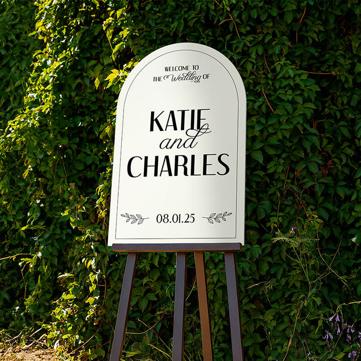 Bride & Groom's Welcome Arch Sign For Wedding