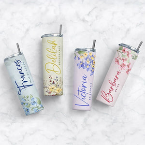 Bridesmaid 20 Oz Tumbler - Customize with Her Name - GiftShire