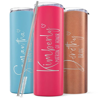 Bridesmaid Gifts, Personalized Tumblers for Bridal Party - GiftShire