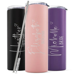 Bridesmaid Gifts, Personalized Tumblers for Bridal Party - GiftShire
