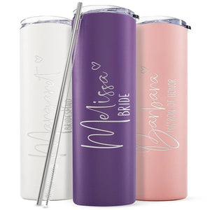 Bridesmaid Gifts, Personalized Tumblers for Bridal Party - GiftShire