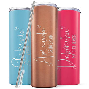 Bridesmaid Gifts, Personalized Tumblers for Bridal Party - GiftShire