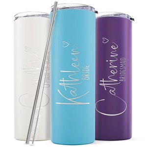 Bridesmaid Gifts, Personalized Tumblers for Bridal Party - GiftShire