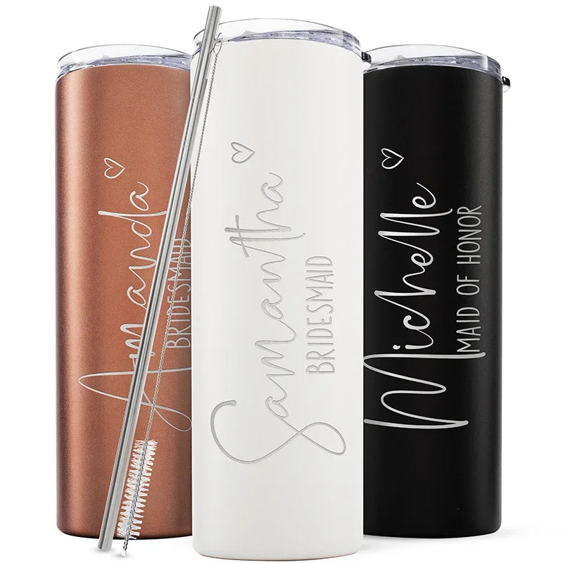 Bridesmaid Gifts, Personalized Tumblers for Bridal Party - GiftShire