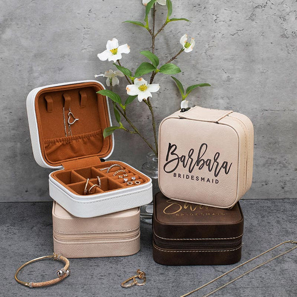 Bridesmaid Jewelery Box, Custom Jewelery Bag