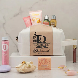 Bridesmaid Personalized Leatherette Toiletry Bag for Her - GiftShire
