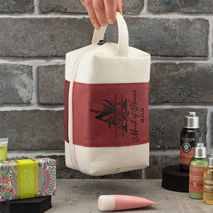 Bridesmaid Personalized Leatherette Toiletry Bag for Her - GiftShire