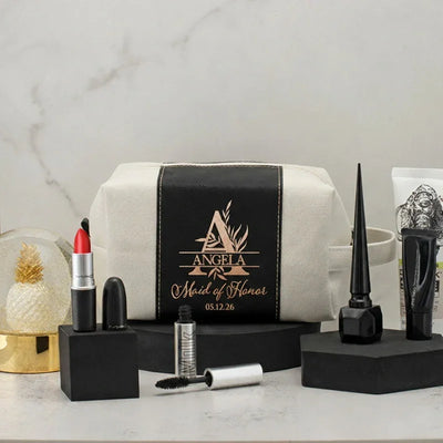 Bridesmaid Personalized Leatherette Toiletry Bag for Her