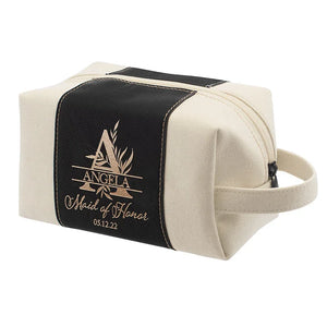 Bridesmaid Personalized Leatherette Toiletry Bag for Her - GiftShire