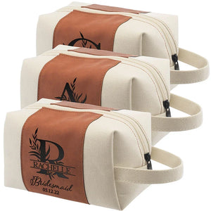 Bridesmaid Personalized Leatherette Toiletry Bag for Her - GiftShire