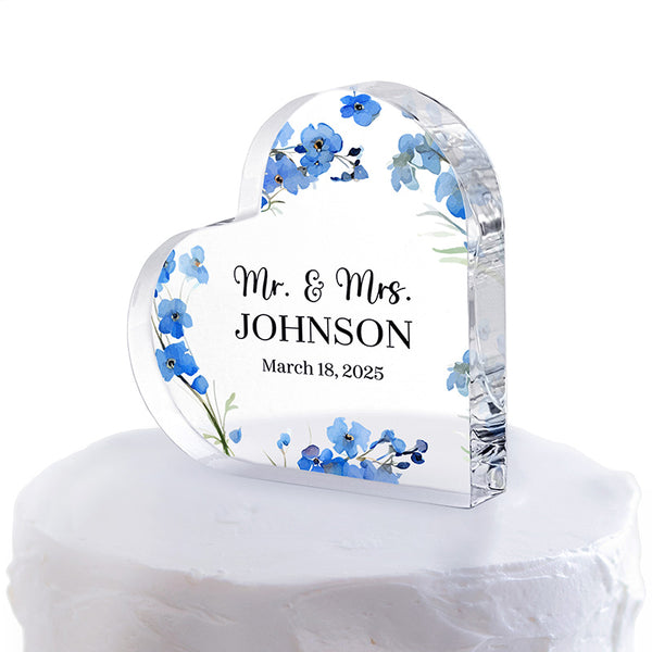 Wedding Block Cake Topper