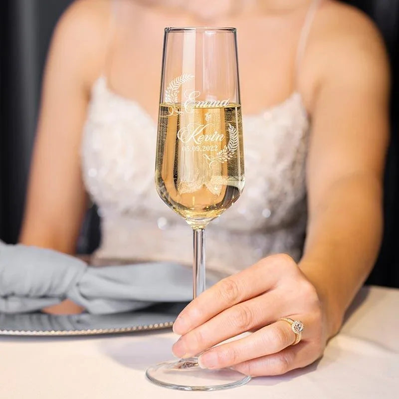 Personalized Champagne Flutes for Wedding - GiftShire