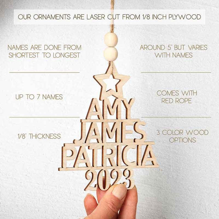 Family Name Tree ornament - GiftShire