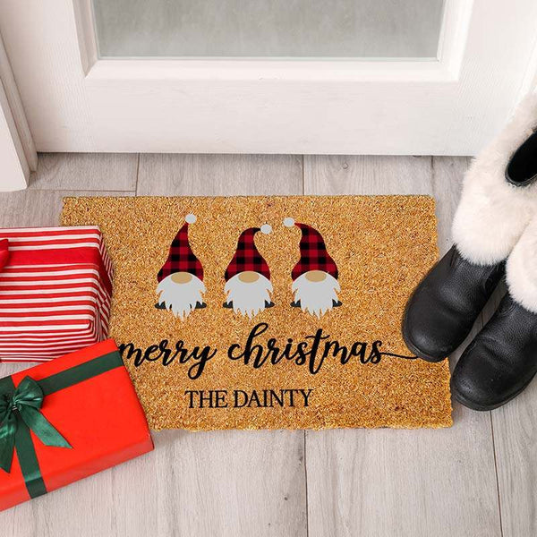 Christmas Gift Personalized Door Mat, Family Christmas Gift, Custom Door Mat