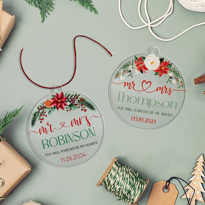 Christmas Inspiration Ornament - Couples Personalization - GiftShire