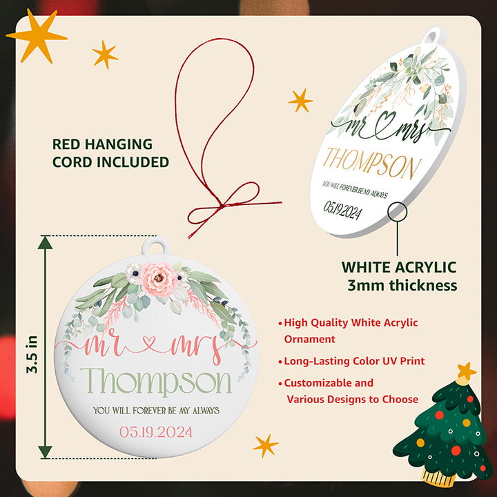 Christmas Inspiration Ornament - Couples Personalization - GiftShire