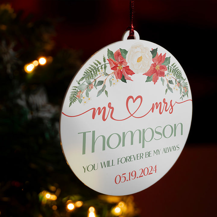 Christmas Inspiration Ornament - Couples Personalization - GiftShire