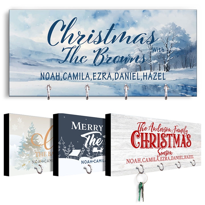 Christmas Key Holder, Family Key Chain Hanger