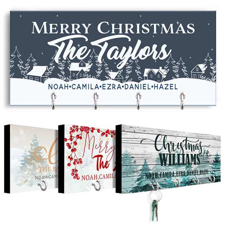 Christmas Key Holder, Family Key Chain Hanger