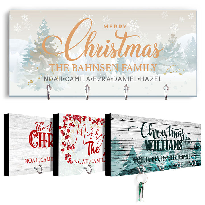 Christmas Key Holder, Family Key Chain Hanger