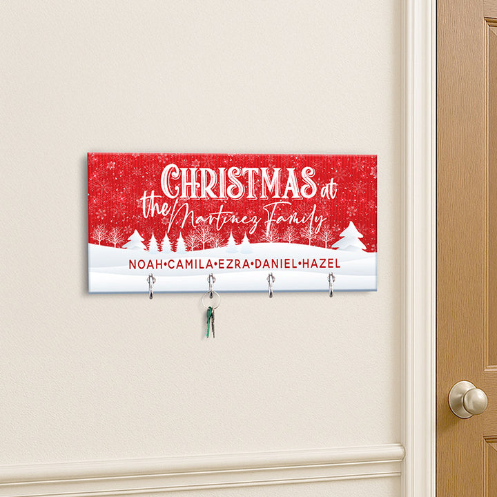 Christmas Key Holder, Family Key Chain Hanger