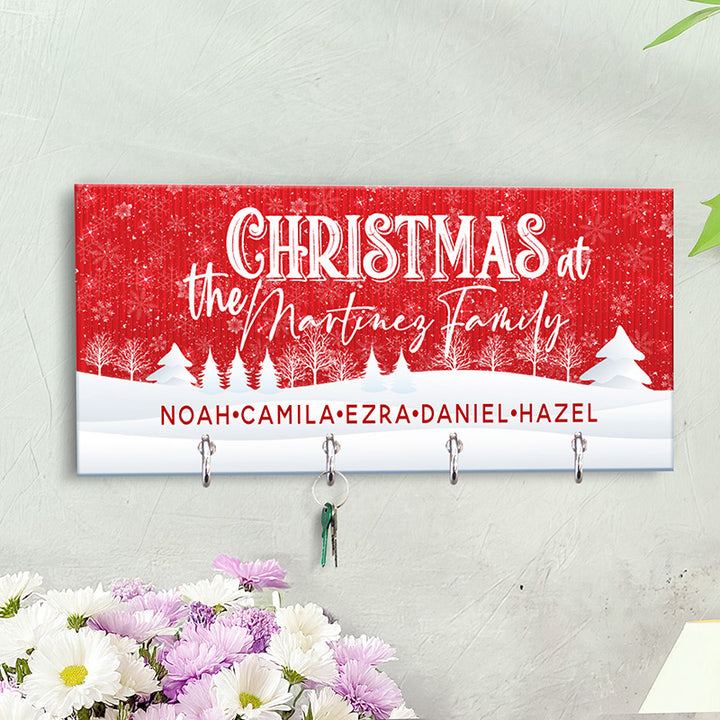 Christmas Key Holder, Family Key Chain Hanger