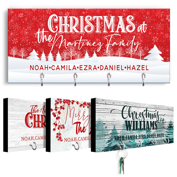 Christmas Key Holder, Family Key Chain Hanger