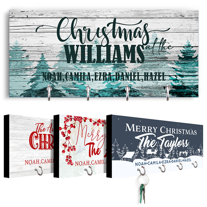 Christmas Key Holder, Family Key Chain Hanger