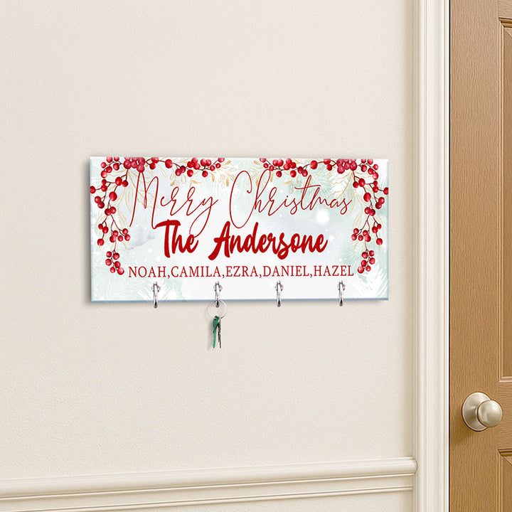 Christmas Key Holder, Family Key Chain Hanger