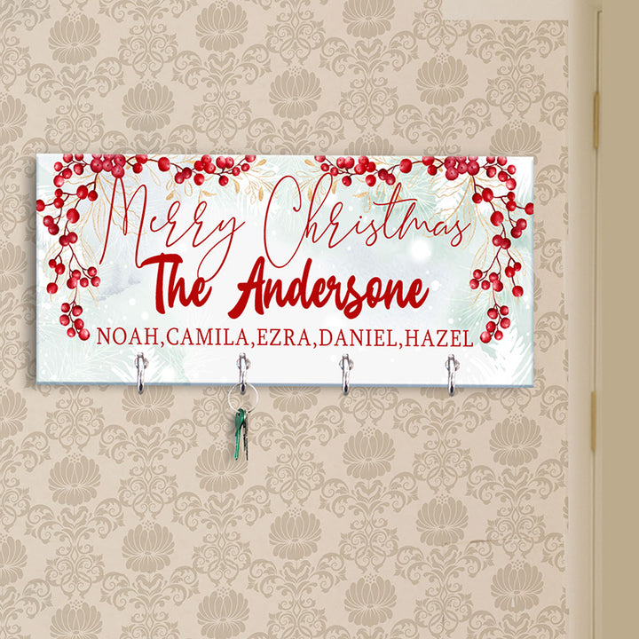 Christmas Key Holder, Family Key Chain Hanger