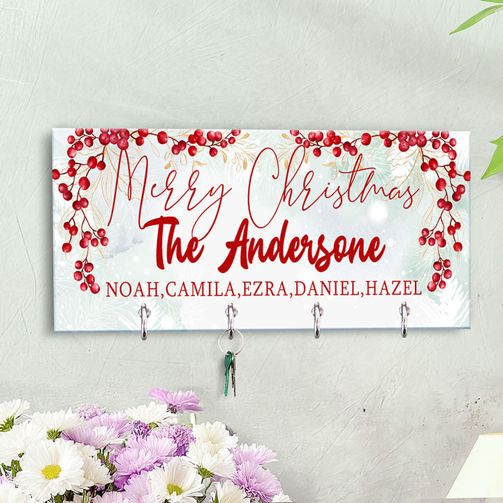 Christmas Key Holder, Family Key Chain Hanger