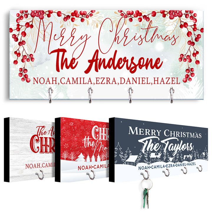 Christmas Key Holder, Family Key Chain Hanger