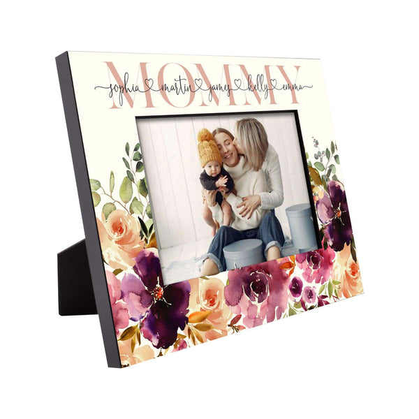 Christmas Mom Gifts - Personalized Mom Floral Picture Frame | B092JFC52F - DESIGN 7 - GiftShire