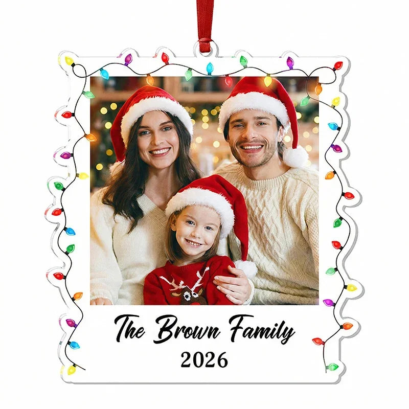 Christmas Polaroid  Photo Ornament