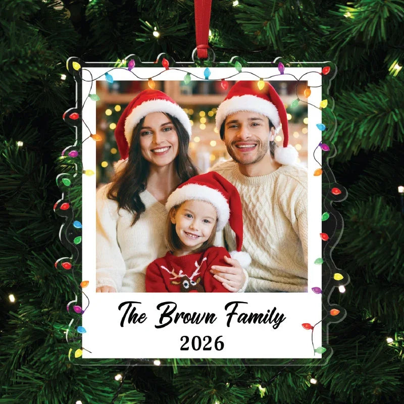 Christmas Polaroid  Photo Ornament