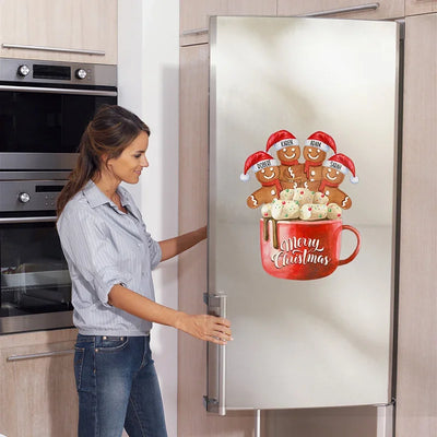 Christmas Sticker with Family Names, Wall-Safe Decal