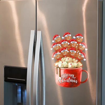 Christmas Sticker with Family Names, Wall-Safe Decal