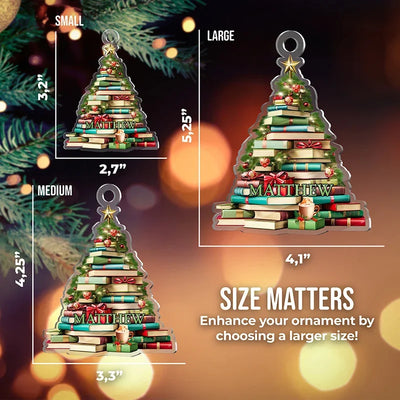 Christmas Tree Shape Bookstack Ornament