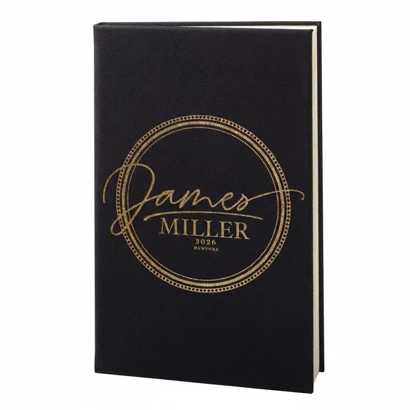 Custom Leather Notebook with Name and US State
