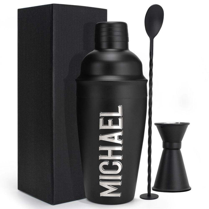 Cocktail Shaker Set Gifts - Personalized Shaker | B09PVDJ2YK - FONT5 - GiftShire