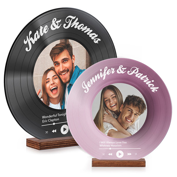 Color-Blend Vinyl-Inspired Photo Print Record for Couples