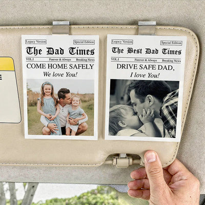 Come Home Soon Gifs for Dad’s Car – Custom Photo Frame For Car Visor Clip or Hanger