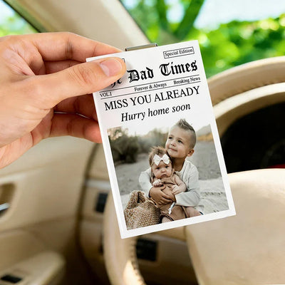 Come Home Soon Gifs for Dad’s Car – Custom Photo Frame For Car Visor Clip or Hanger